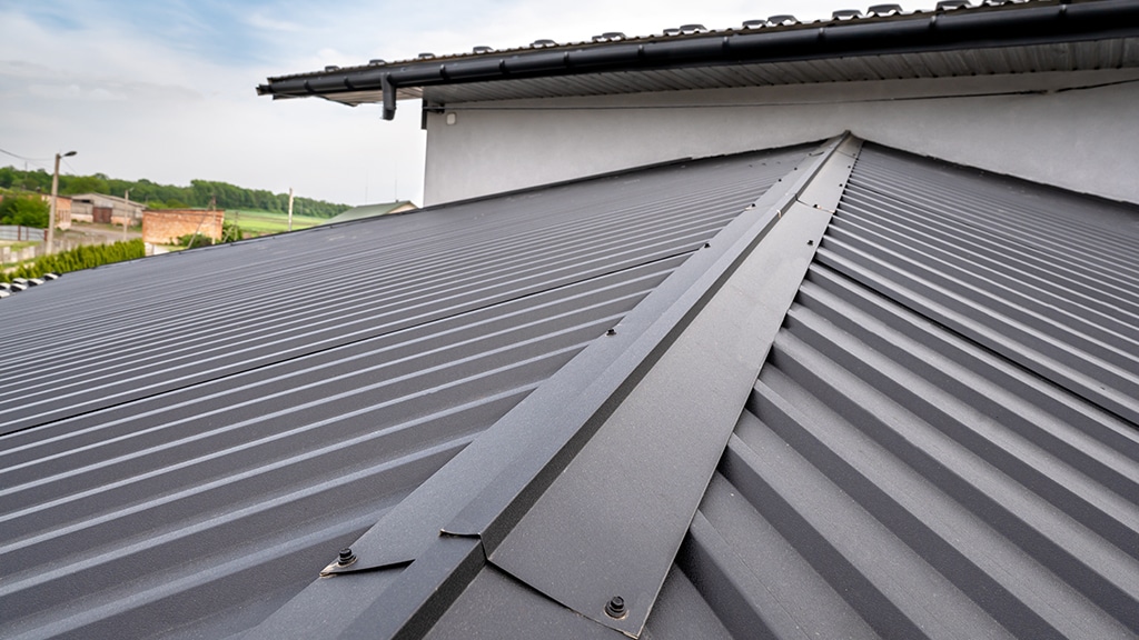 Metal roof for green roofing